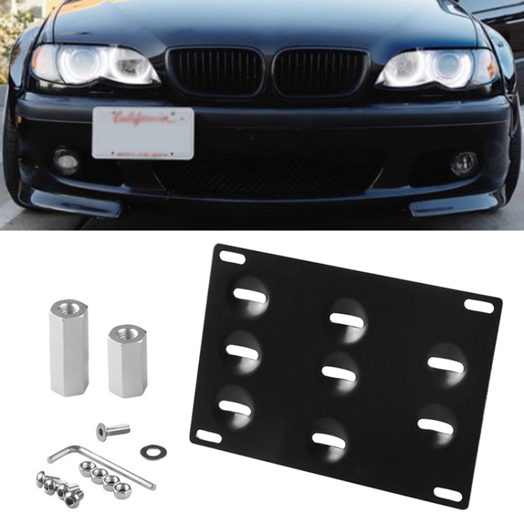 Car Front Bumper Tow Hook License Plate Mounting Bracket Holder for Audi A4