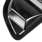 2 PCS Carbon Fiber Painted Panel Side Window Louver Cover Cooling Panel Trim Set for Ford Mustang 2015-2018