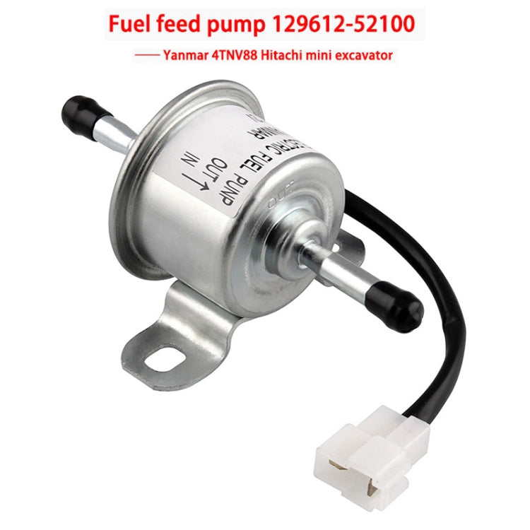 DC12V Car 90L/H In-Line Injection Fuel Pump External Electric Fuel Pump Flow 129612-52100 for Yanmar 4TNV88 Hitachi Mini Excavator