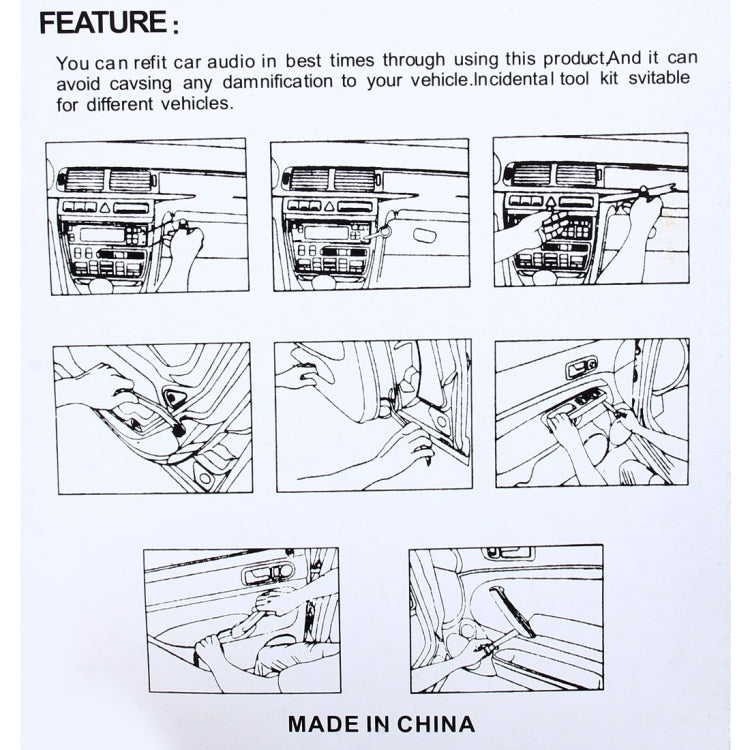 Car Audio System Dashboard Door Panel Removal Dismantling Tools Kit, 12 in 1