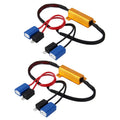 2 PCS H1 / H3 Car Canbus Error Canceller Decoder Load Resistor LED 50W 8 Ohm No Blinking Decoder Heat Resistance Aluminum Case Heat Sink High Power Metal Shell Resistance