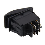 Car Truck Boat Switch Toggle Light Switch 4pin Waterproof 12/24V Bar Style Blue Toggle Reverse Rocker Rear Light Switch Car Auto Universal DIY 4 Pin Boat Cap OFF-ON Push Button with Indicator Light — view 3