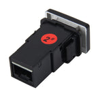 Car Fog Light Lamp Indicator 5 PIN On and Off Button Switch Control 4 Cable Auto Car Fog Light 5 Pin Switch On-Off Button Switch for Toyota, Small Size: 5*2.2*1.7cm — view 3