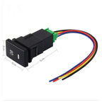 Car Fog Light Lamp Indicator 5 PIN On and Off Button Switch Control 4 Cable Auto Car Fog Light 5 Pin Switch On-Off Button Switch for Toyota, Small Size: 5*2.2*1.7cm — view 6