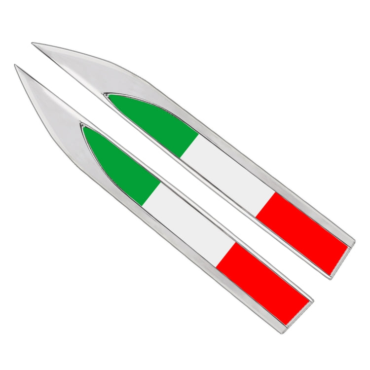 2 PCS Italian Flag Pattern Car-Styling Sticker Random Decorative Sticker