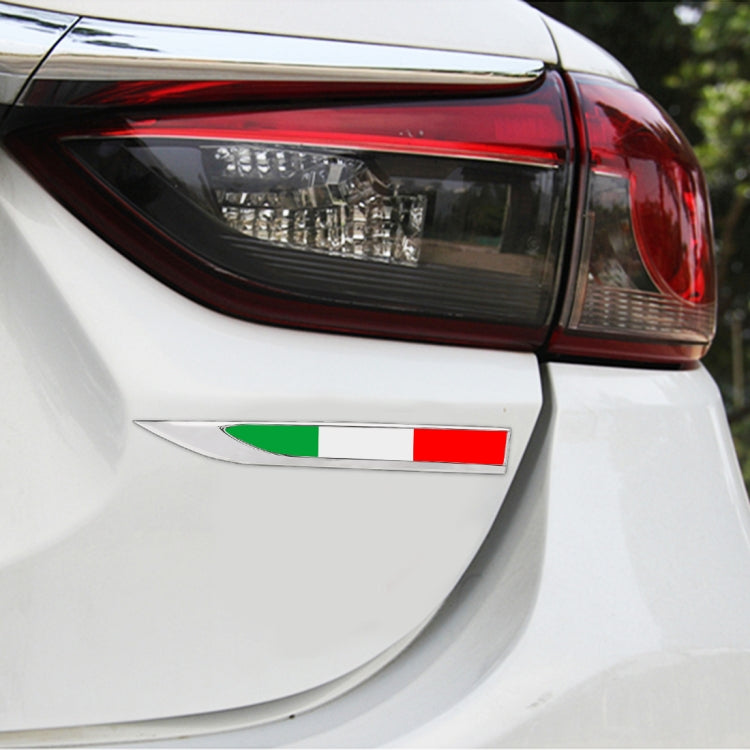 2 PCS Italian Flag Pattern Car-Styling Sticker Random Decorative Sticker