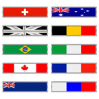 2 PCS Australian Flag Pattern Rectangle Car-Styling Sticker Random Decorative Sticker