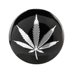 4 PCS Car-Styling Silver Leaves Pattern Metal Wheel Hub Decorative Sticker, Diameter: 5.8cm