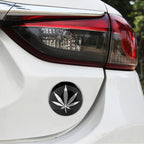 4 PCS Car-Styling Silver Leaves Pattern Metal Wheel Hub Decorative Sticker, Diameter: 5.8cm