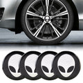4 PCS Car-Styling Alien Pattern Metal Wheel Hub Decorative Sticker, Diameter: 5.8cm