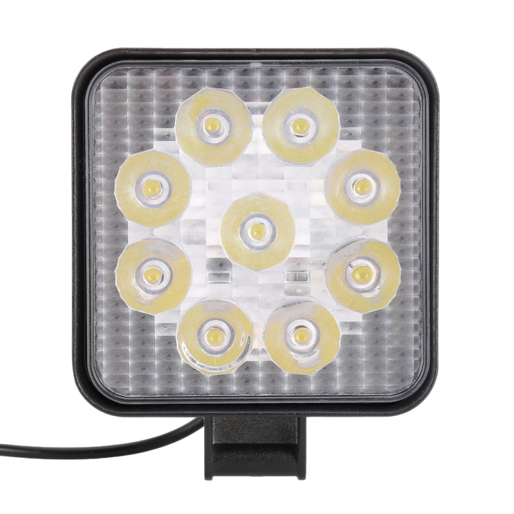 DC 10-30V 27W 2500LM 6000K Waterproof Vehicle Car Boat Marine External Work Lights Emergency Lights 30 Degrees Adjustable Spot Light LED Car Bulbs with 9 Intense Wafer LED Lights