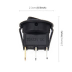 20 Amp 12 Volt Triple Plugs LED ON OFF Rocker Power Switch — Yellow Light