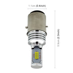 H6/BA20D 1000LM 72W 6000K White Light 2-LED 3570 Bulbs Motorcycle Headlights, DC 12-24V