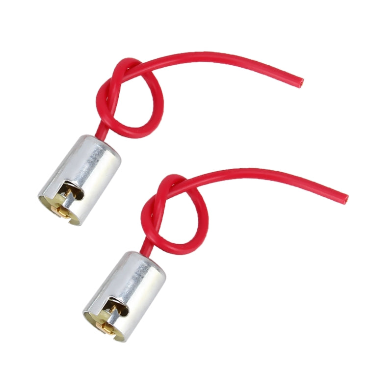 2 PCS BA9S Light Lamp Bulb Holder Base Socket Wire Connector