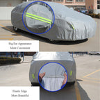 PEVA Anti-Dust Waterproof Sunproof SUV Car Cover with Warning Strips, Fits Cars up to 4.8m(187 inch) in Length