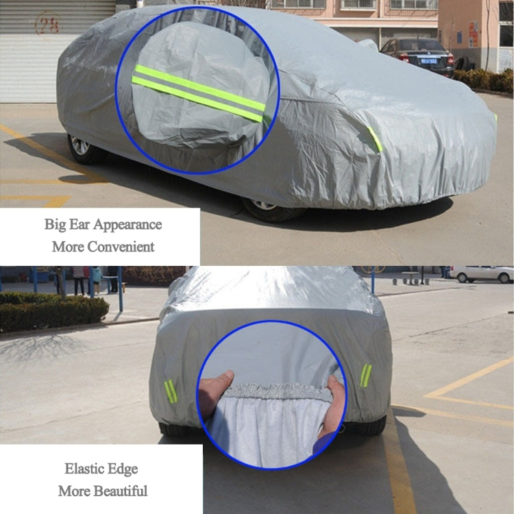 PVC Anti-Dust Sunproof Hatchback Car Cover with Warning Strips