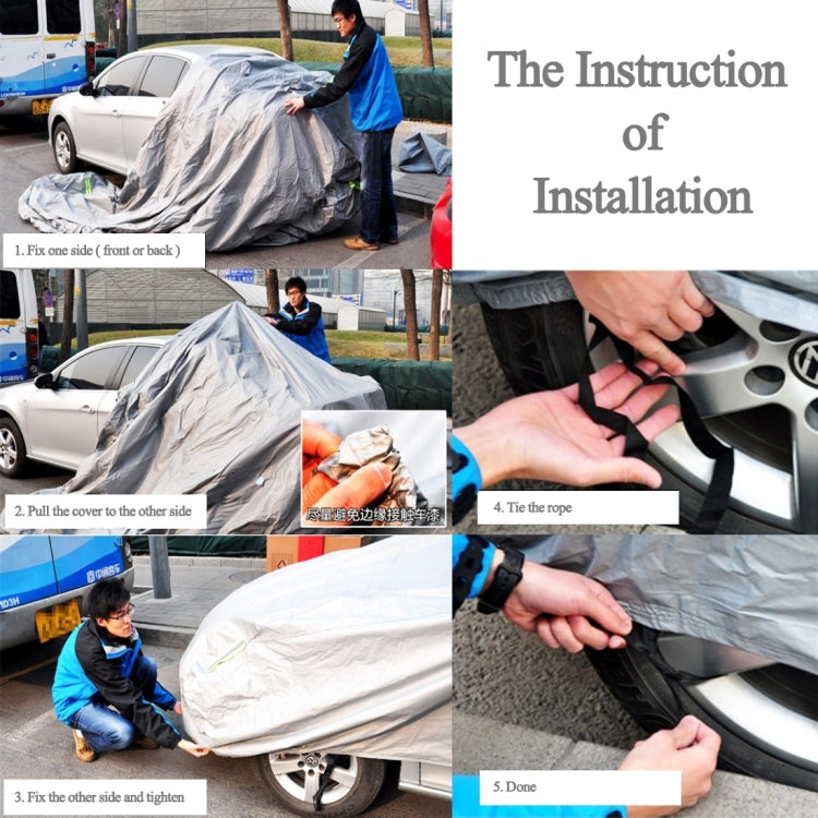 PVC Anti-Dust Sunproof Hatchback Car Cover with Warning Strips