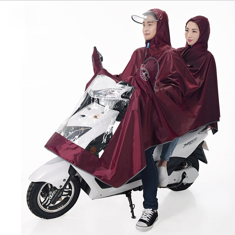 Universal Super Water-Resistant Dual Hooded Motorcycle Rain Poncho Coat Raincoat — view 8