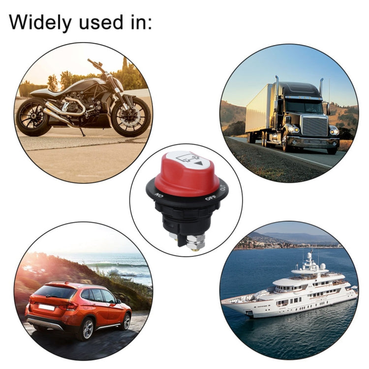 On/Off Car Battery Switch Car Battery Master Switch MAX DC 32V 200A CONT 300A INT Use for Cars / Off-road Vehicle / Truck