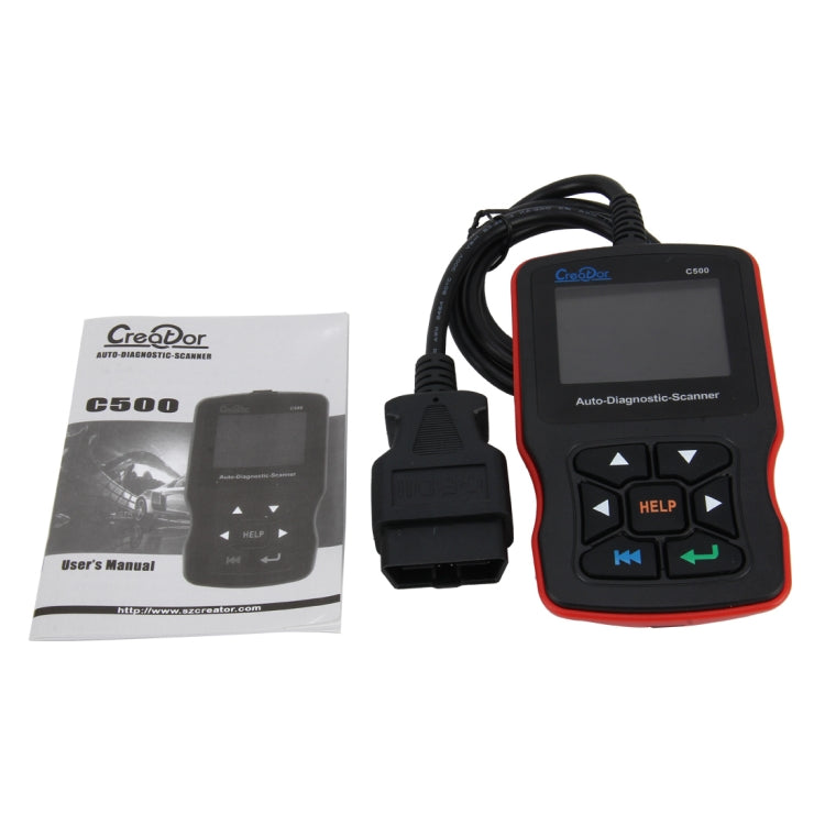 C500 Code Scanner 320*240 Pixel Display Car Scanner Fault Code Reader Scanner Update Online Automotive Diagnostic Tool, Support SD card