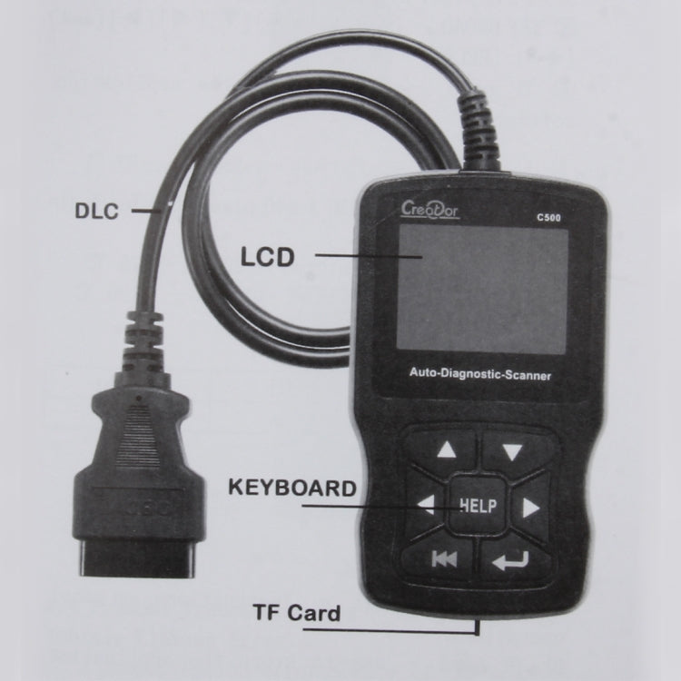 C500 Code Scanner 320*240 Pixel Display Car Scanner Fault Code Reader Scanner Update Online Automotive Diagnostic Tool, Support SD card