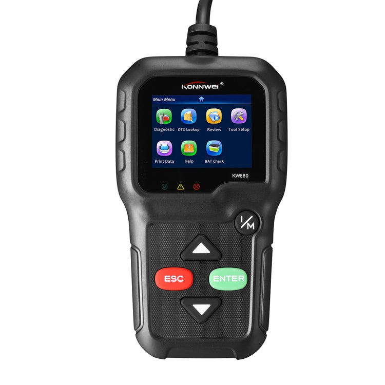 KONNWEI KW680 Mini OBDII Car Auto Diagnostic Scan Tools Auto Scan Adapter Scan Tool (Can Detect Battery and Voltage, Only Detect 12V Gasoline Car)
