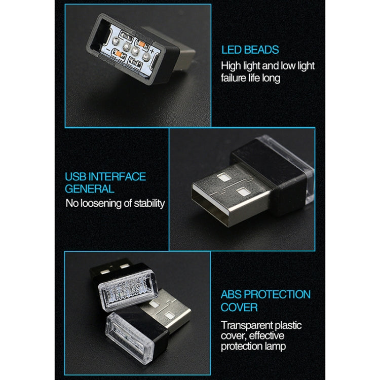 Universal PC Car USB LED Atmosphere Lights Emergency Lighting Decorative Lamp