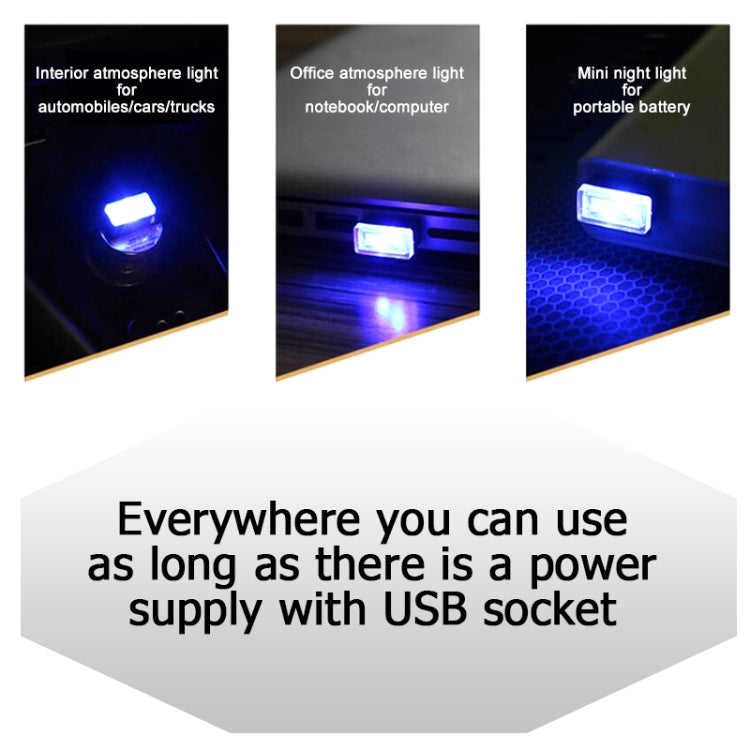 Universal PC Car USB LED Atmosphere Lights Emergency Lighting Decorative Lamp