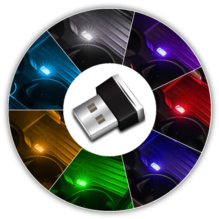 Universal PC Car USB LED Atmosphere Lights Emergency Lighting Decorative Lamp