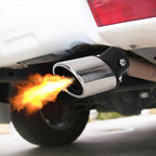 Universal Car Styling Stainless Steel Curved Bolt-on Exhaust Tail Muffler Tip Pipe with Mesh