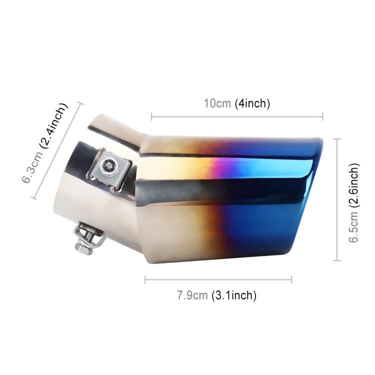 Universal Car Styling Stainless Steel Curved Exhaust Tail Muffler Tip Pipe
