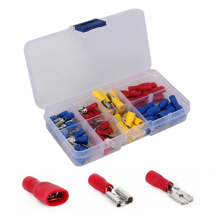 Mixed Cold Press Electrical Insulated Terminals Crimp Connectors Assortment Kit, 80 in 1