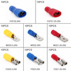 Mixed Cold Press Electrical Insulated Terminals Crimp Connectors Assortment Kit, 80 in 1