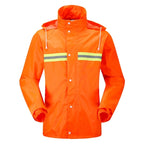 Adult Split Reflective Raincoats Rain Pants Cleaners Waterproof Clothes Labor Insurance Safety Sanitation Suits, Size: L