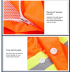 Adult Split Reflective Raincoats Rain Pants Cleaners Waterproof Clothes Labor Insurance Safety Sanitation Suits, Size: L