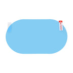 Car Oval PET Rearview Mirror Protective Window Clear Anti-fog Waterproof Rain Shield Film, Size:10x15cm