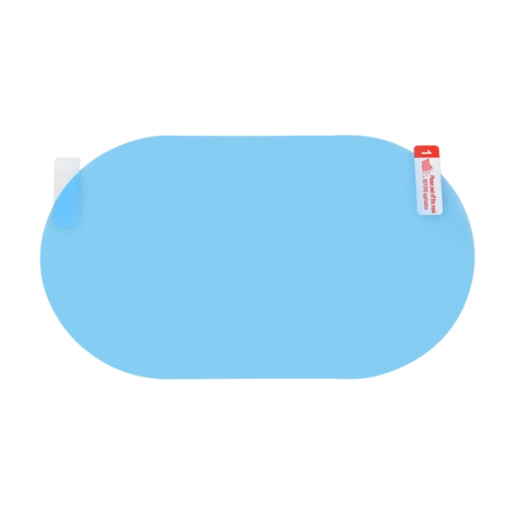 Car Oval PET Rearview Mirror Protective Window Clear Anti-fog Waterproof Rain Shield Film, Size:10x15cm