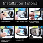 Car Oval PET Rearview Mirror Protective Window Clear Anti-fog Waterproof Rain Shield Film, Size:10x15cm
