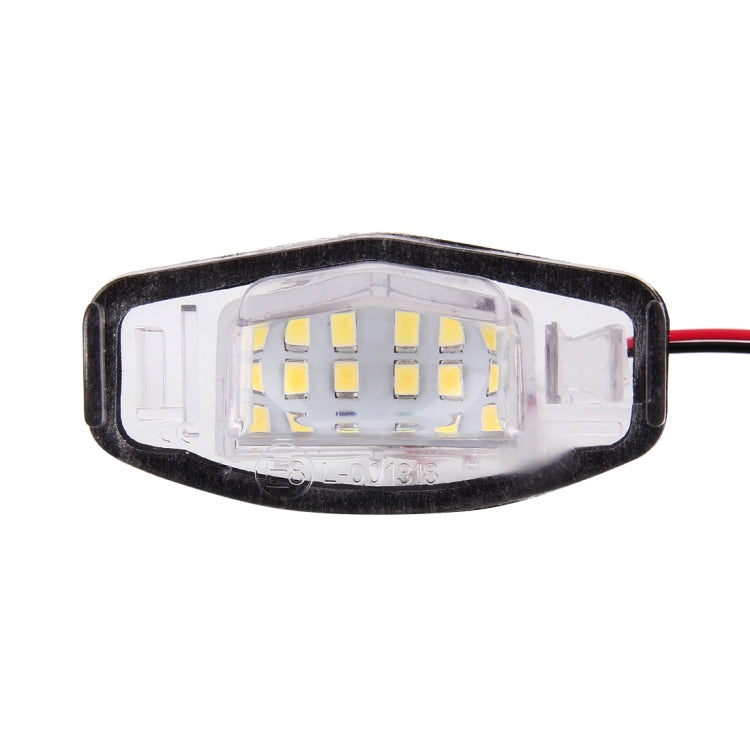 2 PCS DC 12V 2W 120LM 6000K LED License Plate Light 18-SMD Bulbs Lamps for Honda Civic VII4/5D 01-05, VIII 06-17, City 4D 03-09, Lengend 99-04