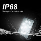 6.7W White Light Square-Shaped Waterproof Car Boat Marine Work Lights Spotlight LED Bulbs, DC 9-30V
