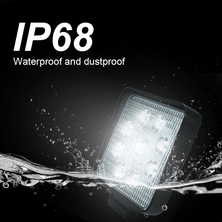 6.7W White Light Square-Shaped Waterproof Car Boat Marine Work Lights Spotlight LED Bulbs, DC 9-30V