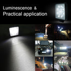 6.7W White Light Square-Shaped Waterproof Car Boat Marine Work Lights Spotlight LED Bulbs, DC 9-30V