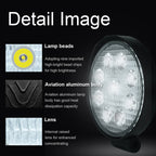 6.7W White Light Round-Shaped Waterproof Car Boat Marine Work Lights Spotlight LED Bulbs, DC 9-30V
