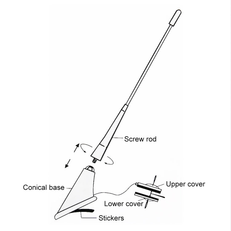 PS-08 Long Modified Car Antenna Aerial 47cm