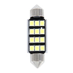 2 PCS 3.5W 250 LM 6000K 39MM 12 SMD-2835 LEDs Bicuspid Port Decoding Car Dome Lamp LED Reading Light, DC 12V