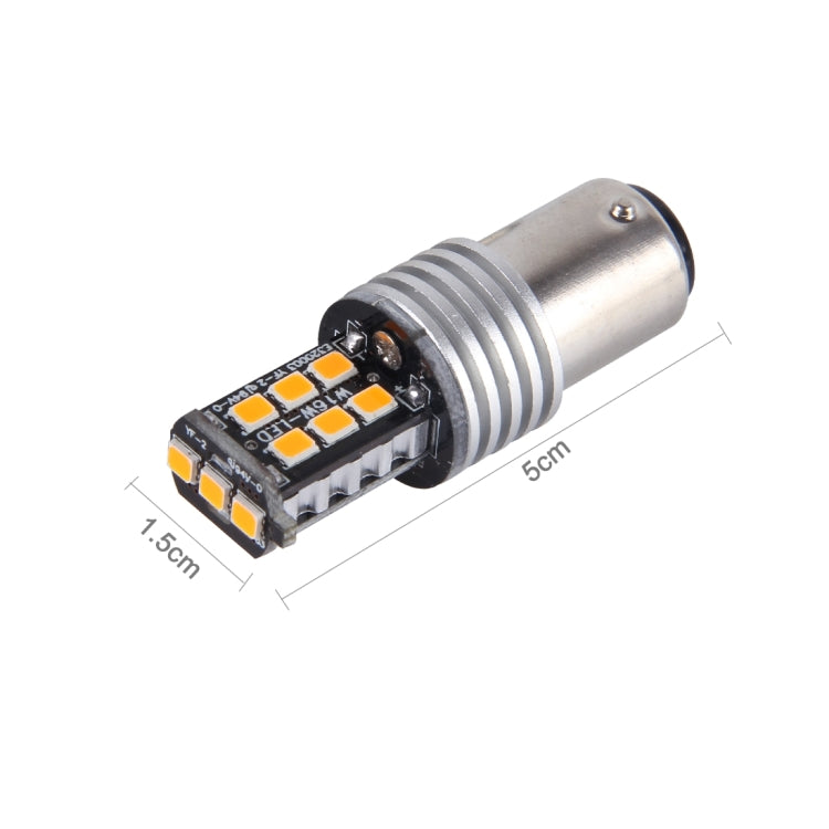 2 PCS 1157/BAY15D 3W 15 SMD-3528-LEDs Car Turn Light, DC 12V
