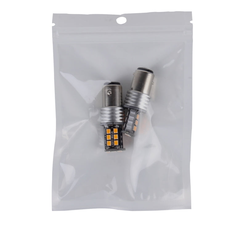 2 PCS 1157/BAY15D 3W 15 SMD-3528-LEDs Car Turn Light, DC 12V