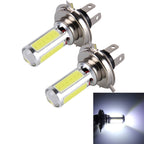 2 PCS H4 20W 1250LM 6000K 5 COB LEDs Car Fog Lights, DC 12V