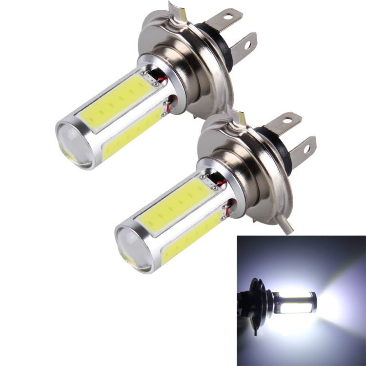 2 PCS H4 20W 1250LM 6000K 5 COB LEDs Car Fog Lights, DC 12V