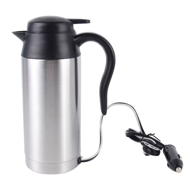 HJ-18A Stainless Steel Electric Mug 750ml DC 12V Car Electric Kettle Heated Mug Car Coffee Cup With Charger Cigarette Lighter Heating Cup Kettle Insulated Water Heater Mug